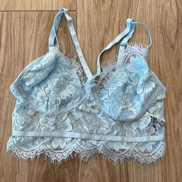Set Of 3 Lingerie Lace Cropped Valentines Romantic Bralettes - Picture 8 of 13